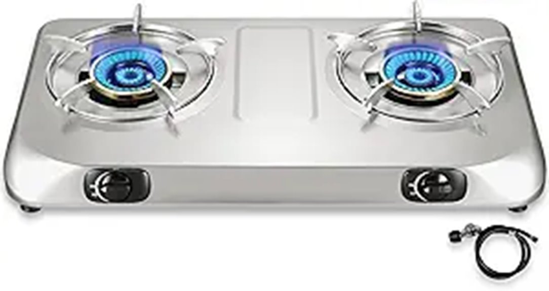 two burner propane cooktop