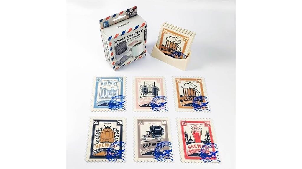 vintage pub coasters set