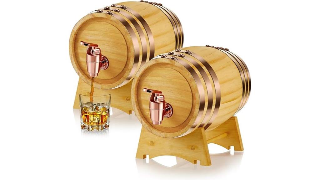 whiskey dispenser oak barrel