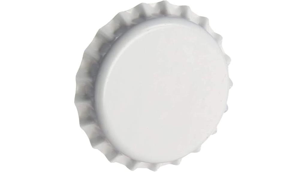 white beer bottle caps