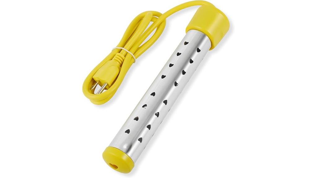 yellow stainless steel heater