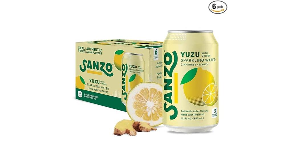 yuzu lemon ginger seltzer
